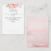 D'accompagnement Carte de boîtier de papier rabat rose floral (Devant / Derrière)