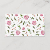 D'accompagnement Carte de boîtier de papier rabat rose floral (Dos)