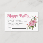 D'accompagnement Carte de boîtier de papier rabat rose floral (Devant)