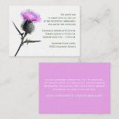 D'accompagnement Carte De Boîtier De Réception De Chardon Violet Et (Devant / Derrière)