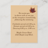 D'accompagnement Carte de boîtier de réception FAUX Burlap (Dos)