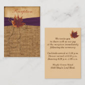 D'accompagnement Carte de boîtier de réception FAUX Burlap (Devant / Derrière)