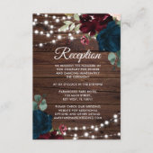 D'accompagnement Carte de boîtier de réception Marsala & Navy Fleur (Devant)