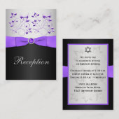 D'accompagnement Carte de boîtier de réception noire, violette et a (Devant / Derrière)