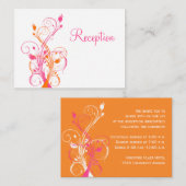 D'accompagnement Carte De Boîtier De Réception Orange Rose Blanc Fl (Devant / Derrière)