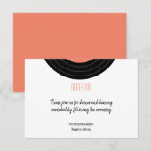 D'accompagnement Carte de boîtier de réception Retro Vinyl Record (Devant / Derrière)