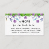 D'accompagnement Carte de boîtier de recette florale pourpre (Devant)