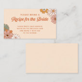 D'accompagnement Carte de boîtier de recette Retro les années 70 Fê (Devant / Derrière)