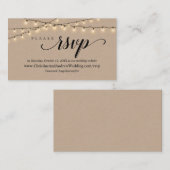 D'accompagnement Carte de boîtier de réponse RSVP Kraft (Devant / Derrière)