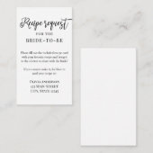 D'accompagnement Carte de boîtier de requête de script de brosse te (Devant / Derrière)