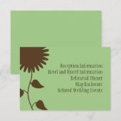 D'accompagnement Carte de boîtier de tournesol en vert (Devant / Derrière)