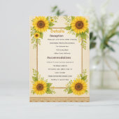 D'accompagnement Carte de boîtier de tournesol rustique (Debout devant)