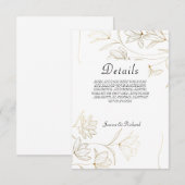 D'accompagnement Carte de boîtier des détails de la fleur d'or (Devant / Derrière)