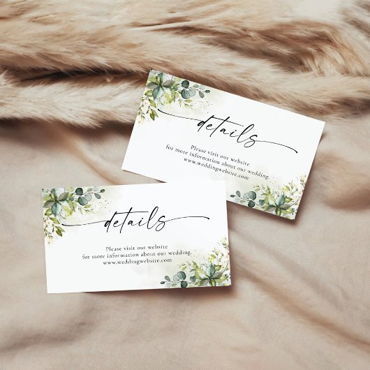 D'accompagnement Carte de boîtier Détails de verdure