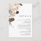 D'accompagnement Carte de boîtier Détails Floral Blanc (Devant)