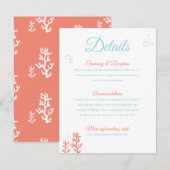 D'accompagnement Carte de boîtier Détails plage | Corail et Aqua (Devant / Derrière)