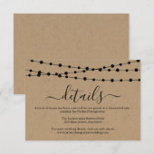 D'accompagnement Carte de boîtier d'information - Rustic Kraft (Devant / Derrière)