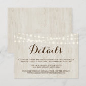 D'accompagnement Carte de boîtier d'informations (Devant / Derrière)