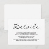 D'accompagnement Carte de boîtier d'informations (Devant / Derrière)