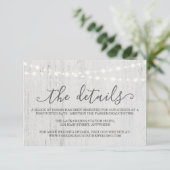 D'accompagnement Carte de boîtier d'informations | Romantique rusti (Debout devant)