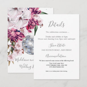 D'accompagnement Carte de boîtier Disco Ball Floral Details