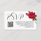 D'accompagnement Carte de boîtier du code QR du mariage rose RSVP (Devant)