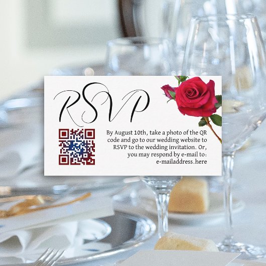 D'accompagnement Carte de boîtier du code QR du mariage rose RSVP