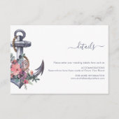D'accompagnement Carte de boîtier du Mariage d'Ancre florale marine (Devant)