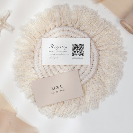 D'accompagnement Carte de boîtier du Mariage du Registre de code QR