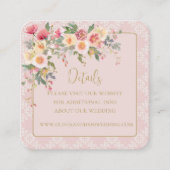 D'accompagnement Carte de boîtier du Mariage floral Flush Spring Dé (Devant)