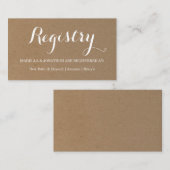 D'accompagnement Carte de boîtier du registre des cadeaux (Devant / Derrière)