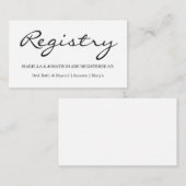 D'accompagnement Carte de boîtier du registre des cadeaux (Devant / Derrière)