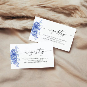 D'accompagnement Carte de boîtier du registre floral de porcelaine