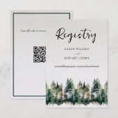 D'accompagnement Carte de boîtier du Registre. Forêt d'aquarelle ru (Devant / Derrière)