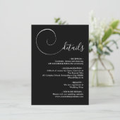 D'accompagnement Carte de boîtier du script de calligraphie noir (Debout devant)