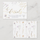 D'accompagnement Carte de boîtier du site Mariage fleur sauvage (Devant / Derrière)