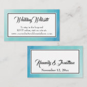D'accompagnement Carte de boîtier du site Web Mariage d'aquarelle s (Devant / Derrière)