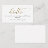 D'accompagnement Carte de boîtier du site Web Mariage de calligraph (Devant / Derrière)