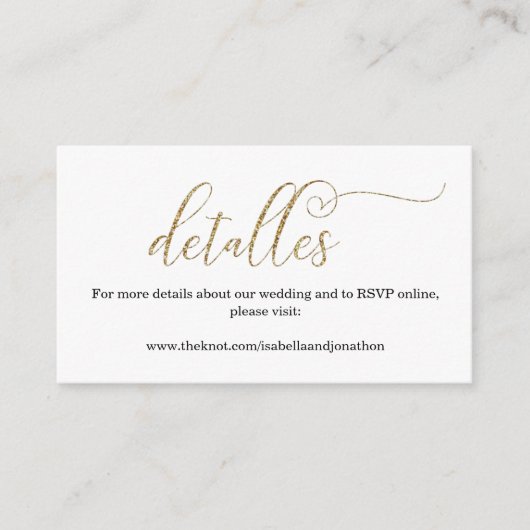 D'accompagnement Carte de boîtier du site Web Mariage de calligraph (Devant)