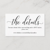 D'accompagnement Carte de boîtier du site Web Mariage de calligraph (Devant)