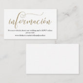 D'accompagnement Carte de boîtier du site Web Mariage de calligraph (Devant / Derrière)