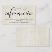 D'accompagnement Carte de boîtier du site Web Mariage de calligraph (Devant / Derrière)