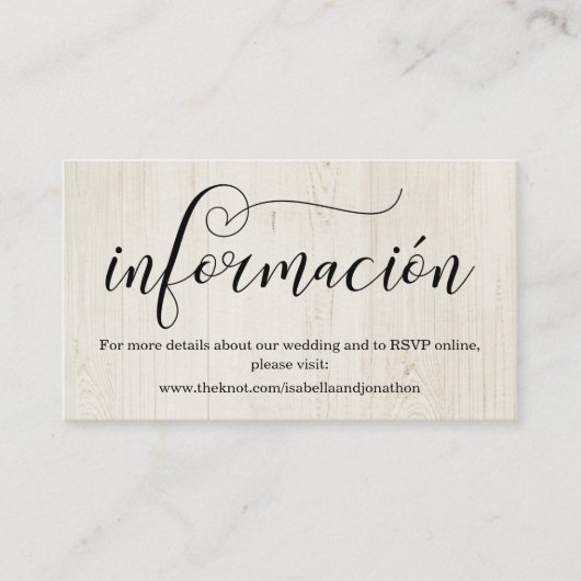 D'accompagnement Carte de boîtier du site Web Mariage de calligraph (Devant)