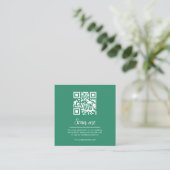 D'accompagnement Carte de boîtier du site Web Mariage Emerald QR Co (Debout devant)