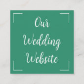 D'accompagnement Carte de boîtier du site Web Mariage Emerald QR Co (Dos)