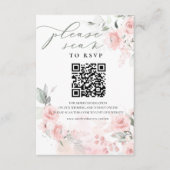 D'accompagnement Carte de boîtier du site Web mariage QR Code RSVP (Devant)