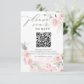 D'accompagnement Carte de boîtier du site Web mariage QR Code RSVP (Debout devant)
