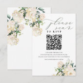D'accompagnement Carte de boîtier du site Web mariage QR Code RSVP (Devant / Derrière)