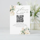 D'accompagnement Carte de boîtier du site Web mariage QR Code RSVP (Debout devant)