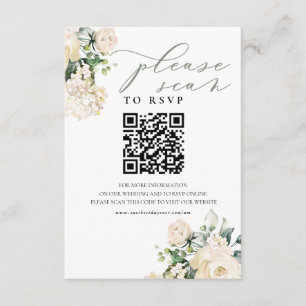 D'accompagnement Carte de boîtier du site Web mariage QR Code RSVP